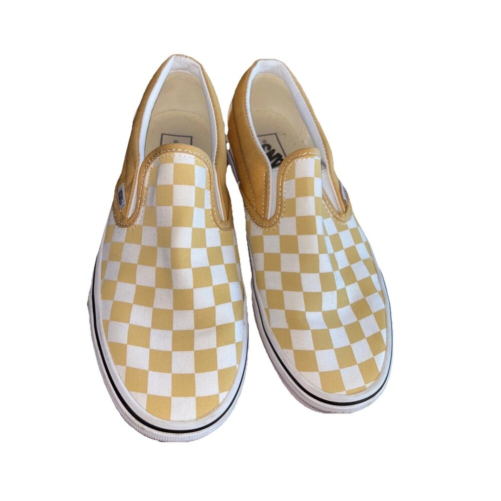 VANS Era LX OG Checkerboard Ceylon Yellow 2020 Slip On Size 6.5 M 8 W Logo Vegan